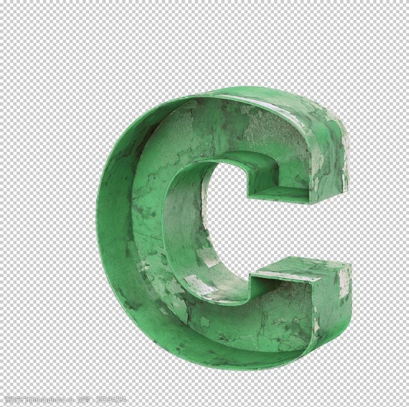 3d立体字3D立体字母C