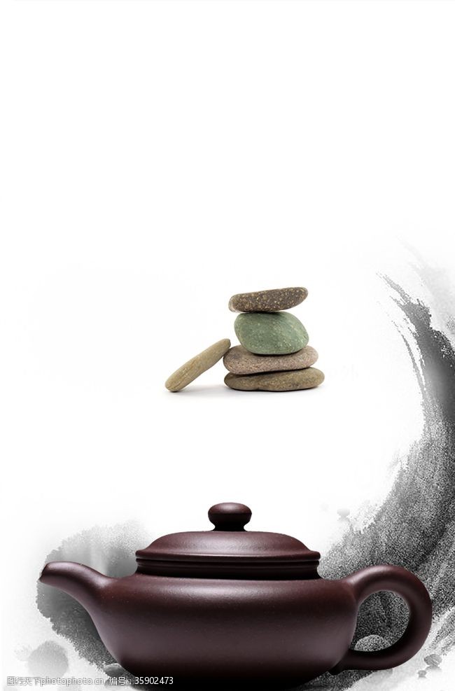 竹子茶壶石头