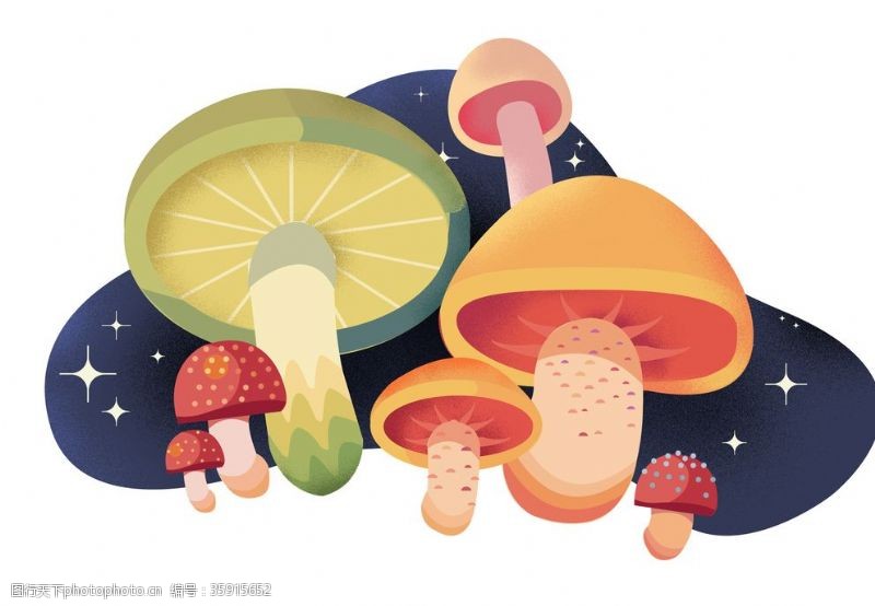 姬菇卡通蘑菇