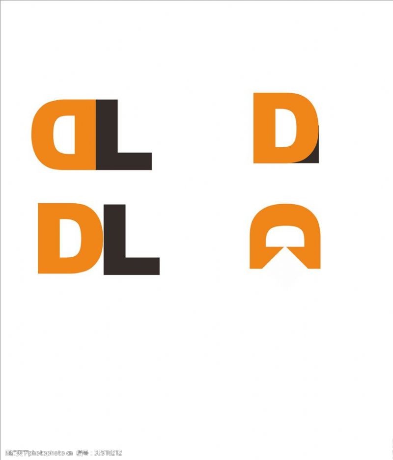3d字母D标志