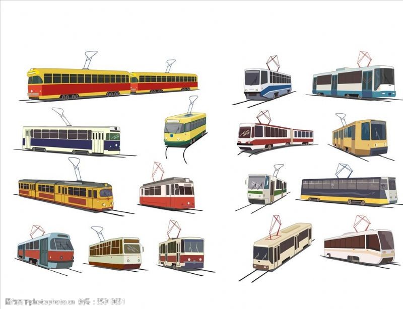 卡通电车图片免费下载 卡通电车素材 卡通电车模板 图行天下素材网