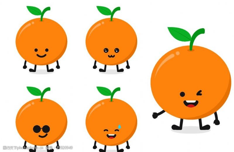 人体图橘子表情