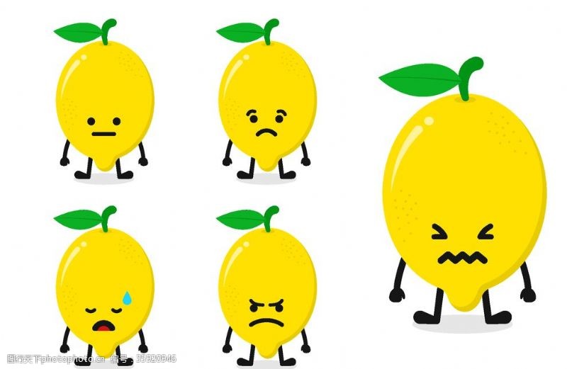 人体图可爱柠檬