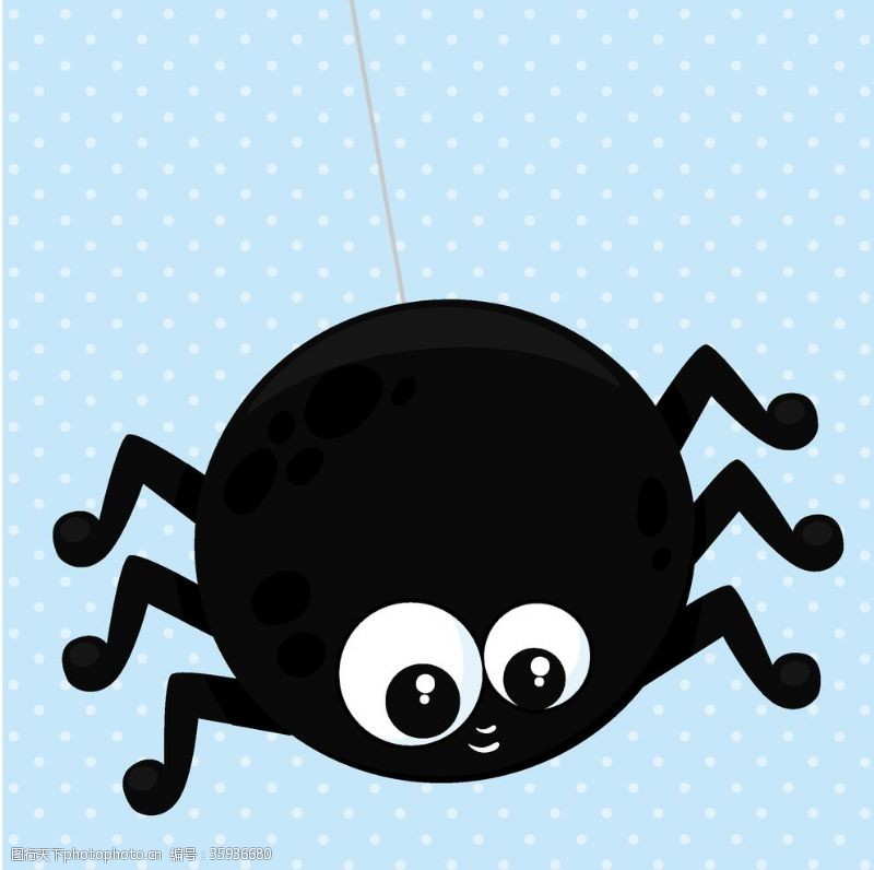 人体图蜘蛛儿童卡通素材