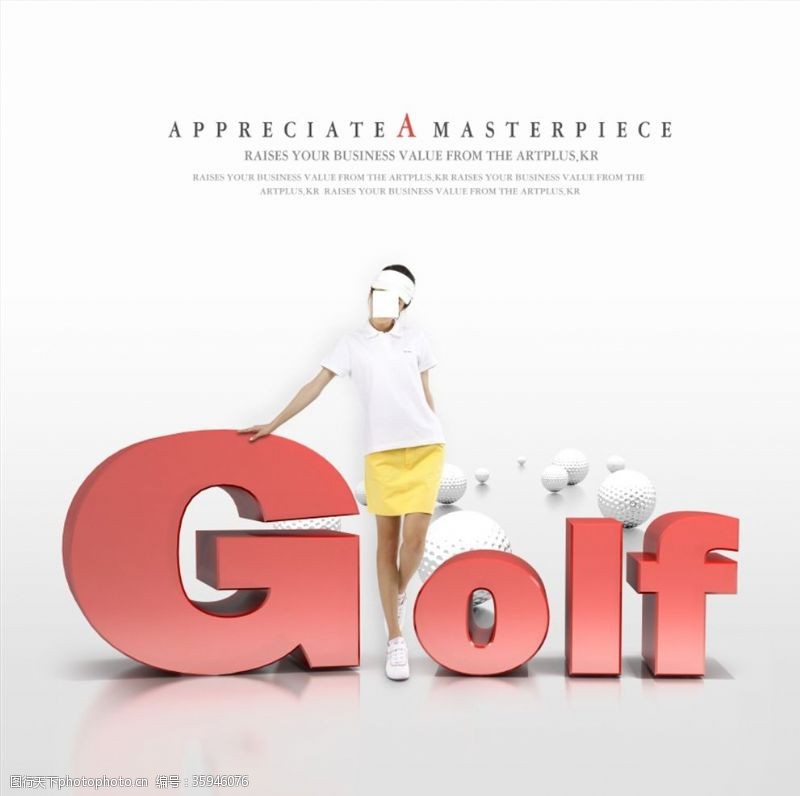 golfGOLF创意海报设计