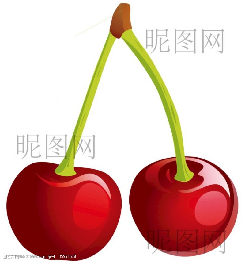 火龙果标贴樱桃UI标识标志