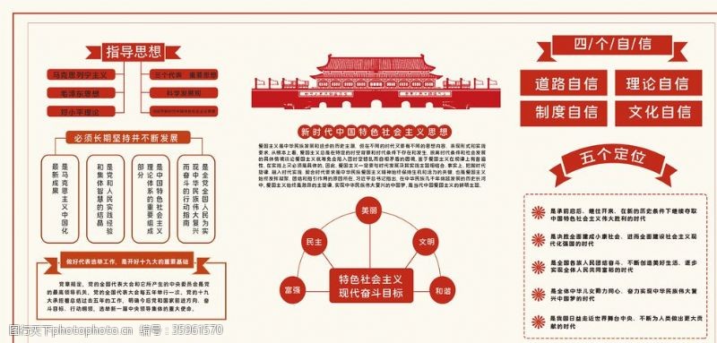 价值观海报新时代中国特色社会主义思想