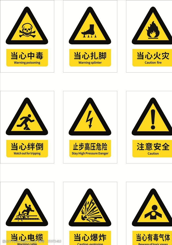 安全生产禁令安全标识警示标示标识
