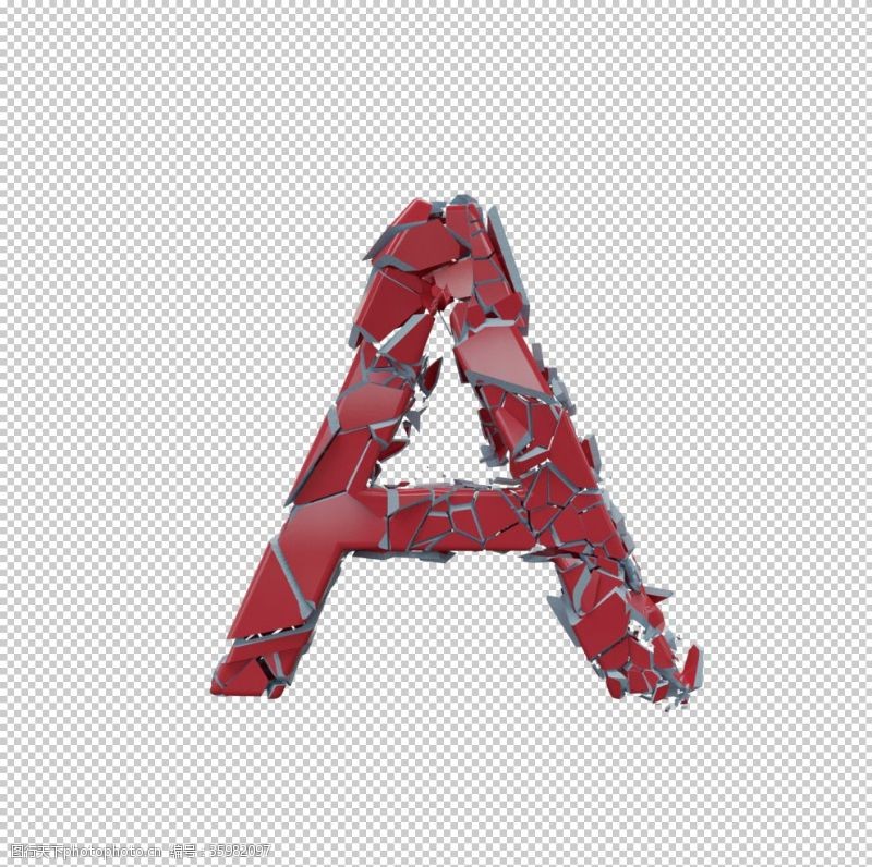 3d字母3D破碎立体字母