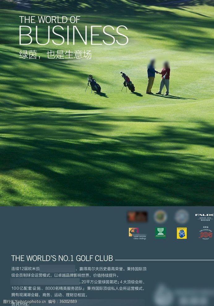 绿茵场高尔夫品牌广告设计