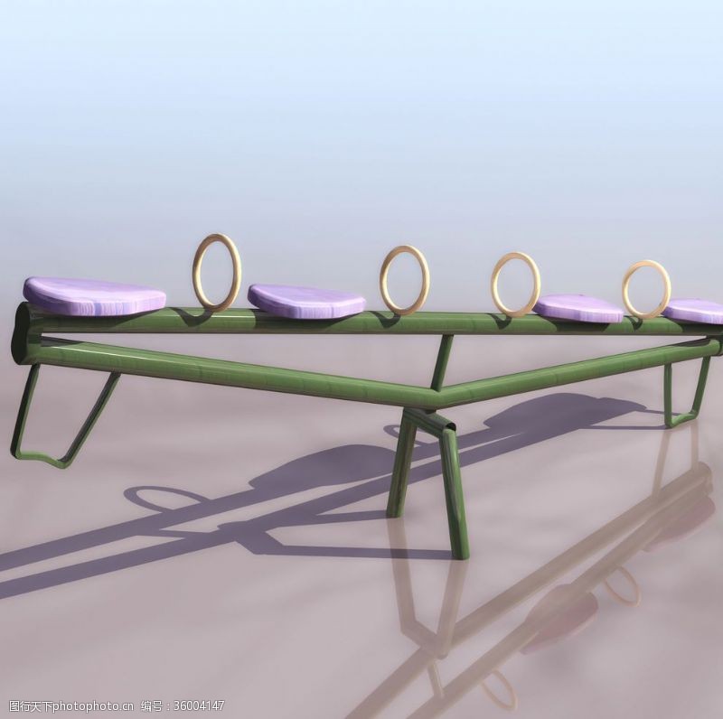 休闲躺椅设施器材模型效果图