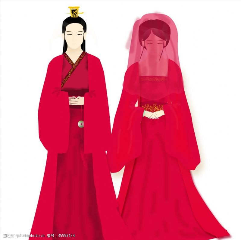 中式新娘中外婚礼元素古装中式结婚婚礼