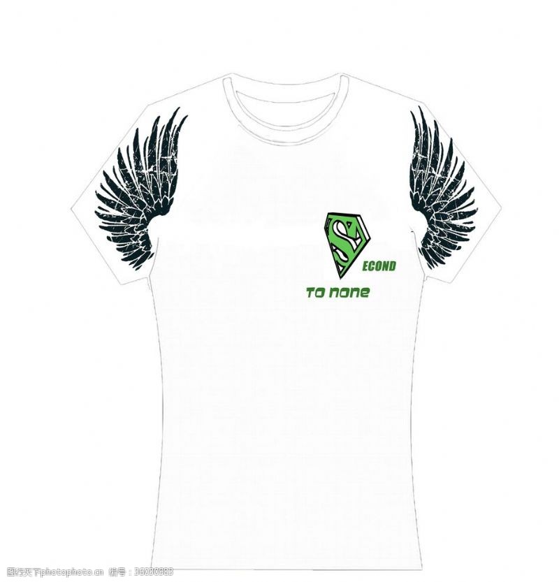 t恤图案设计个性翅膀短袖图案设计
