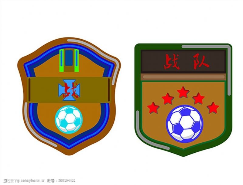 马球图案图标标志盾牌牌匾足球比赛五角星