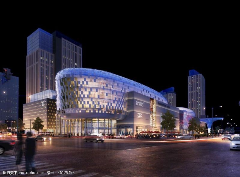 商贸中心效果表现境设计建筑设计