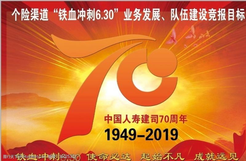 人寿海报中国人寿70周年