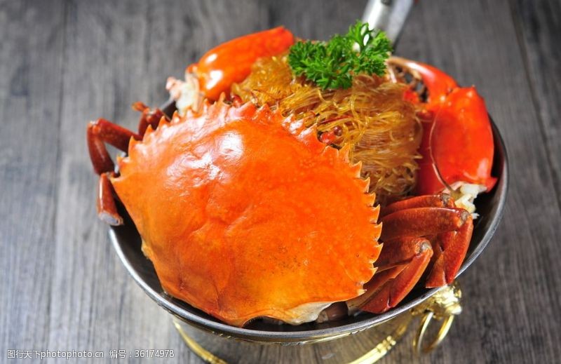 泰式海鲜冬粉焗蟹