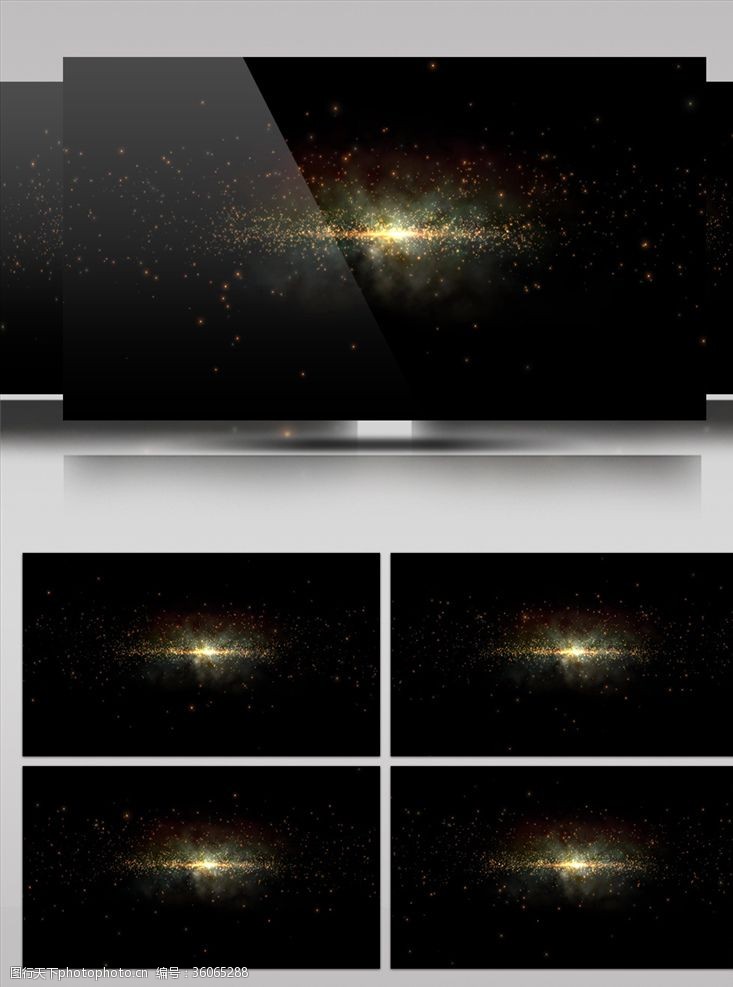 网页flash金色粒子宇宙银河系大气震撼背景