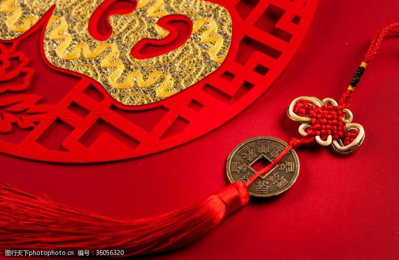 铜字中国传统文化福字中国结铜
