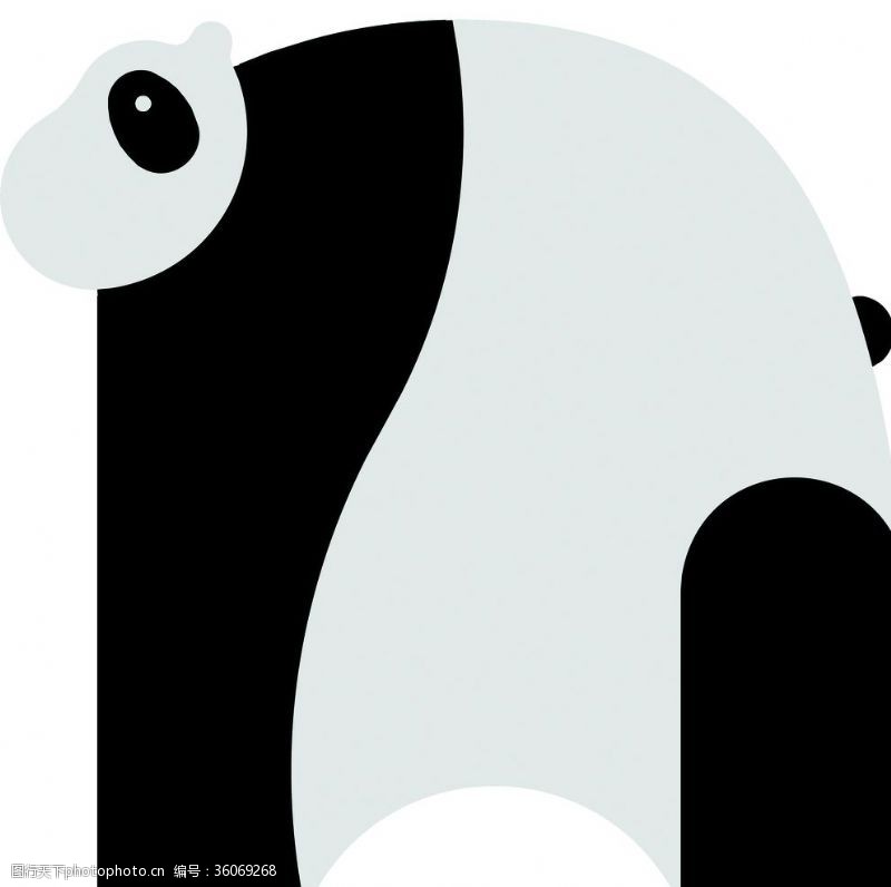 方形标签熊猫