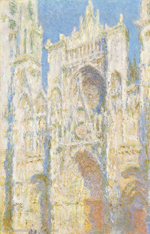 法国著名建筑大教堂油画