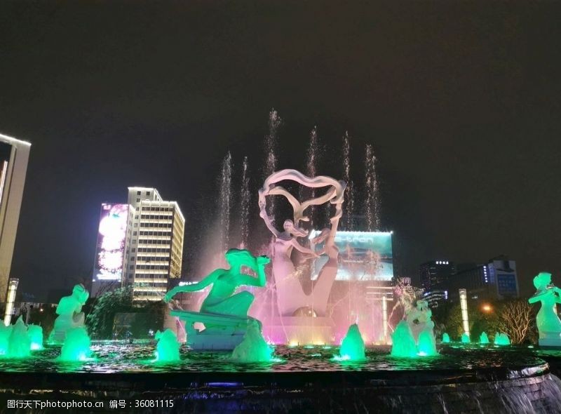 雕塑喷泉武林广场喷泉