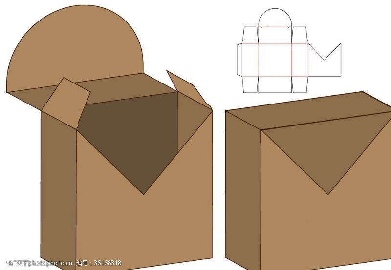 礼品盒包装盒刀模图