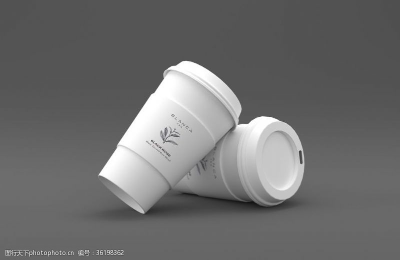 铝塑板咖啡纸杯子包装效果图样机