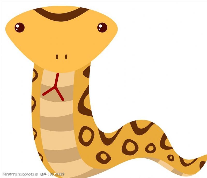 蛇年素材卡通蛇