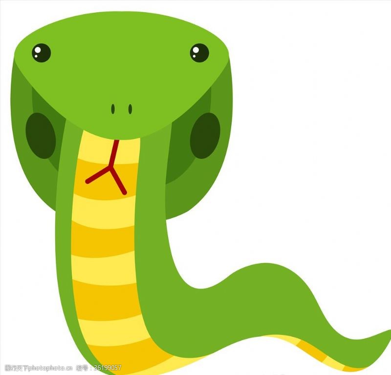蛇年素材卡通蛇