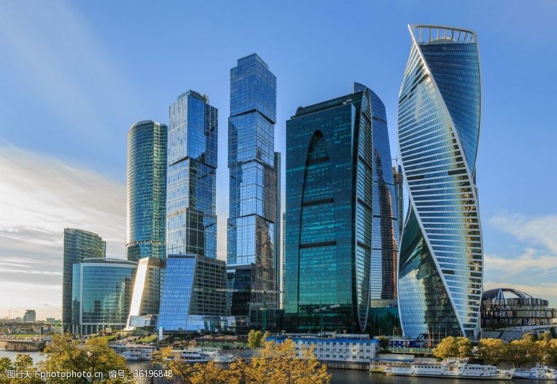 公园景观莫斯科现代化金融商业区莫斯科城