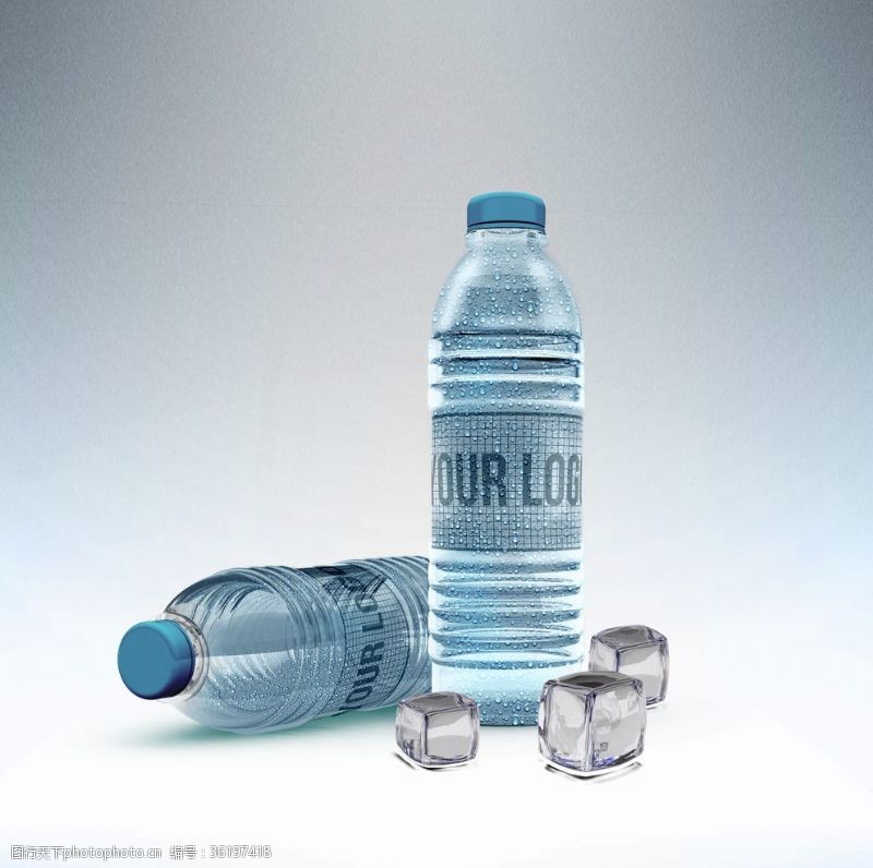 纯净水瓶样机矿泉水大桶水瓶装水包装效果样机
