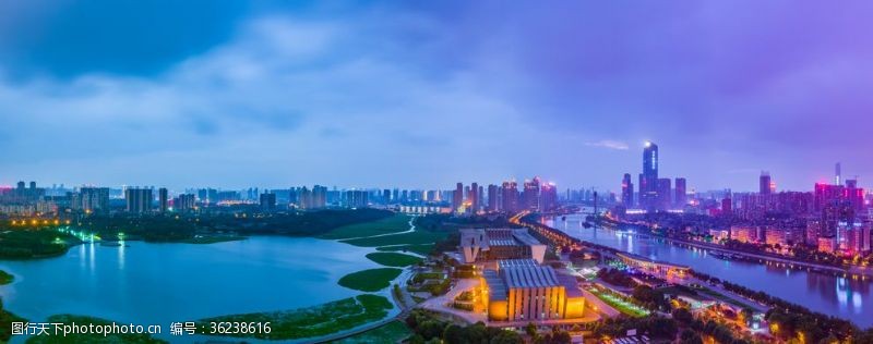 俯瞰武汉武汉汉阳月湖风景区全貌接片图