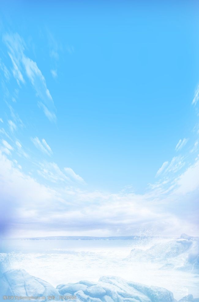 大海蓝天背景