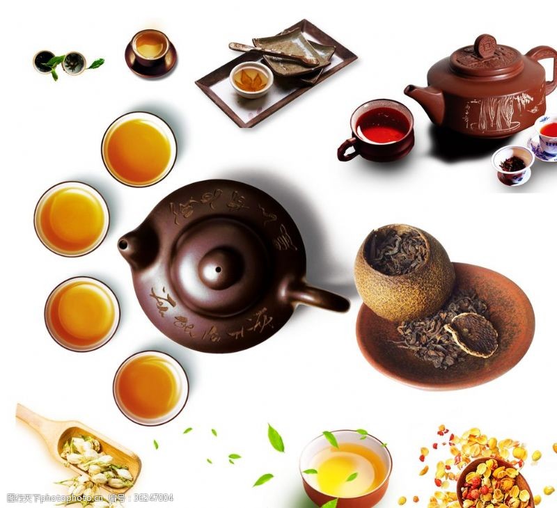 茶制作流程茶叶素材