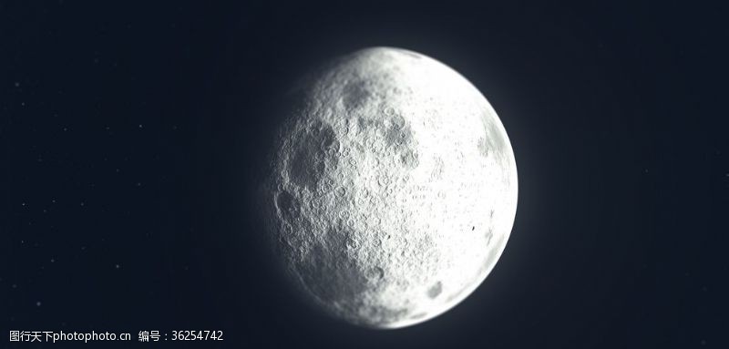 皎月天空中的月亮摄影
