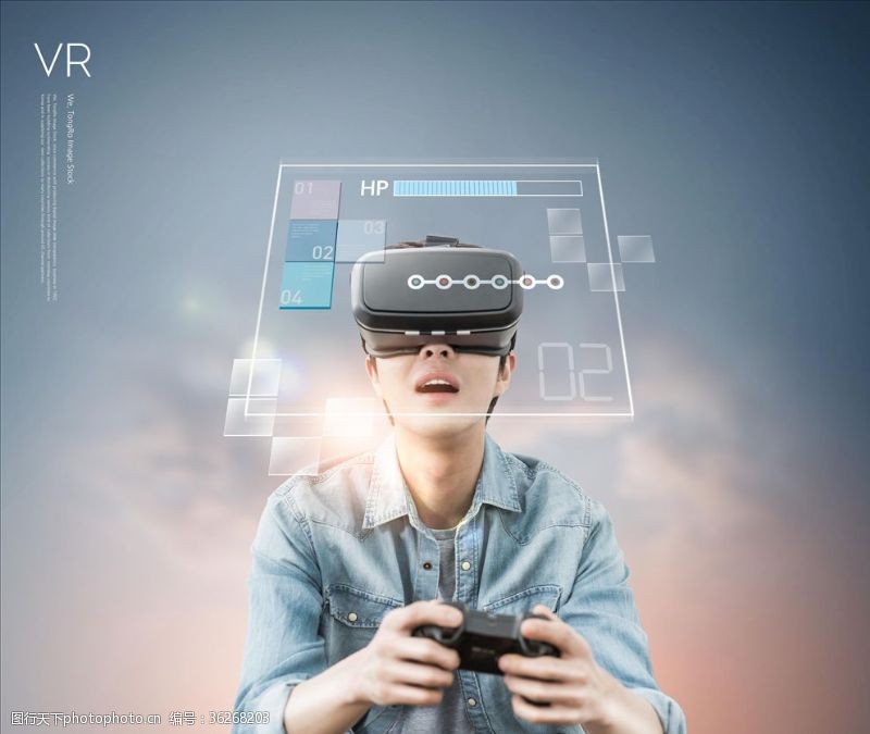 vr眼镜VR游戏海报