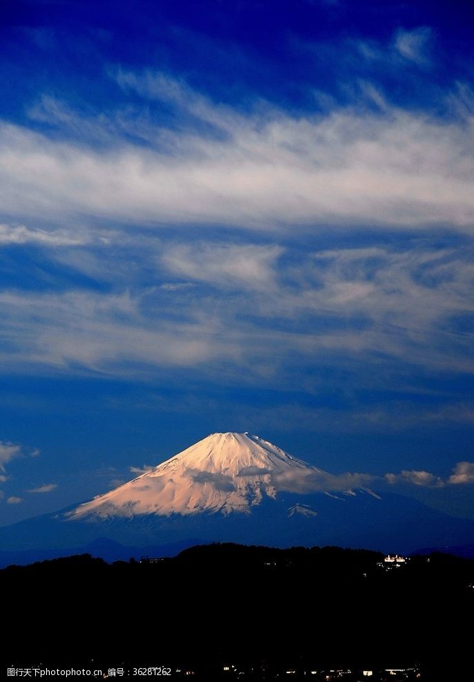 名胜地理美丽的富士山