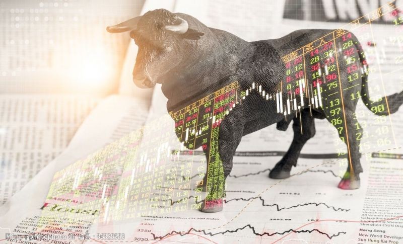股市金融牛市股票升值