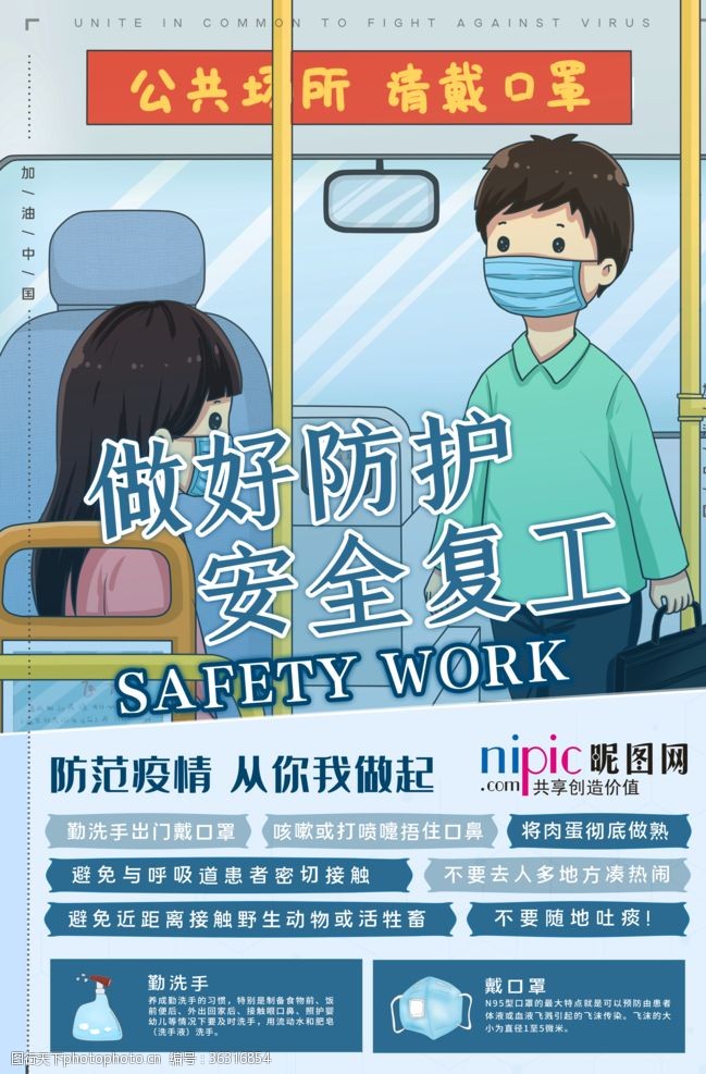 84消毒液预防武汉冠状肺炎流感病毒海报