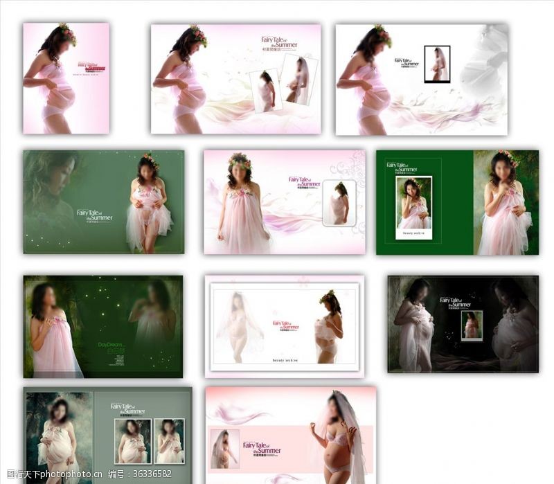 婚纱摄影宣传孕妇影楼相册模板
