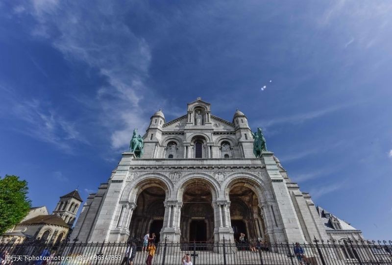 法国著名建筑法国巴黎著名旅游景点圣心大教堂