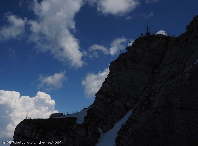 雄伟的山瑞士策马特峰自然风景