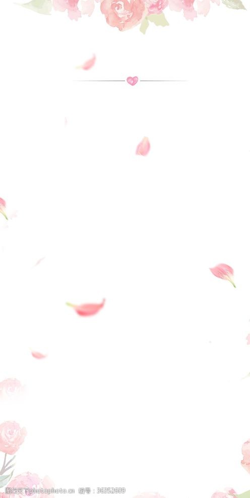美容喷绘粉色花艺背景