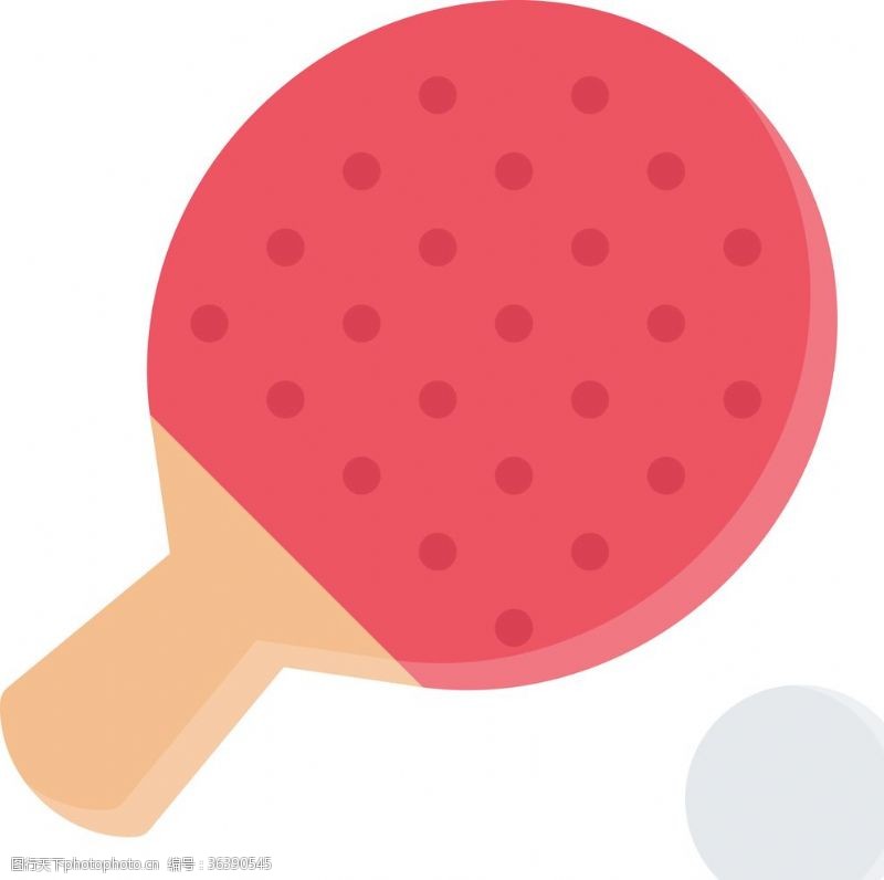 网格乒乓球UI标识标志