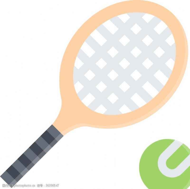 羽毛球拍网球UI标识标志