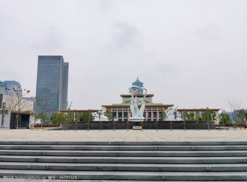 喷泉景观武林广场