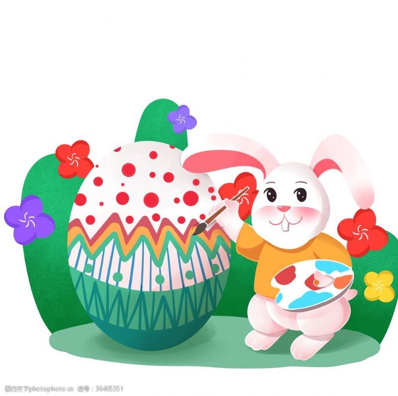 春季装修兔子画彩蛋