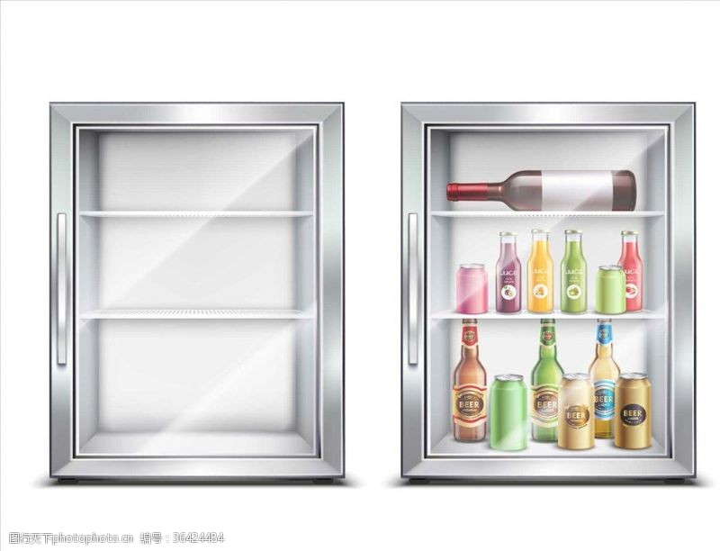 卡通厨房用具冰箱