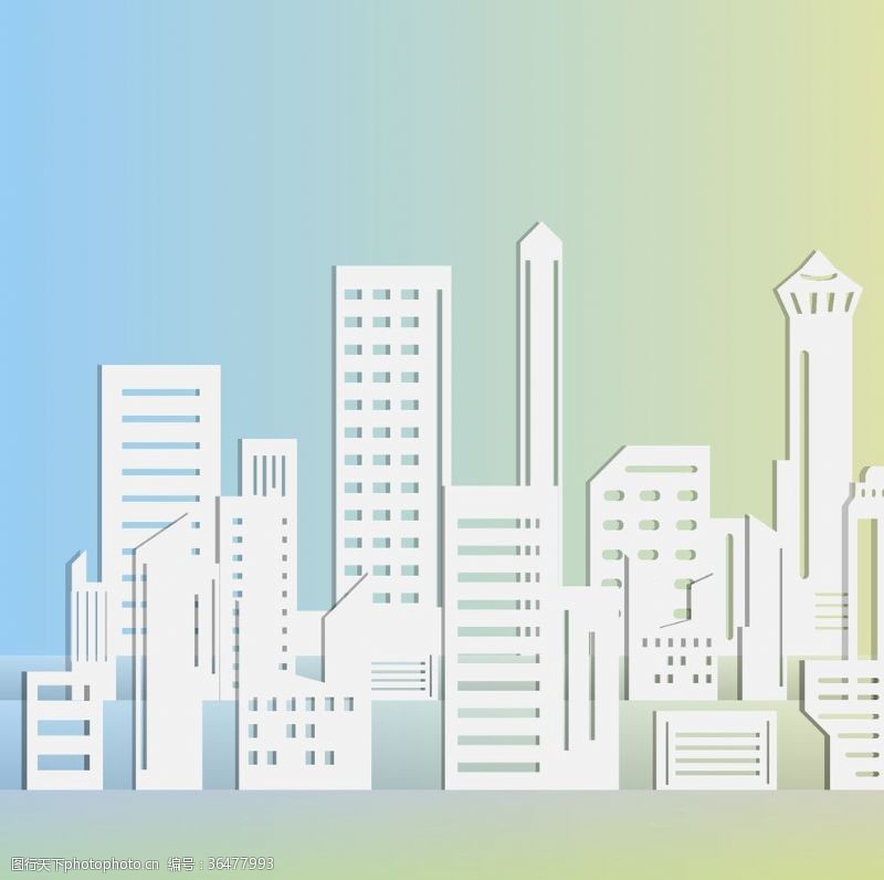 色彩融合城市建筑